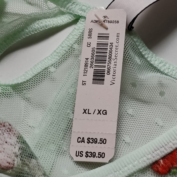 NWT VICTORIA'S SECRET DREAM ANGELS STRAWBERRY EMBROIDERY BRAZILIAN PANTY SIZE XL - Picture 5 of 6